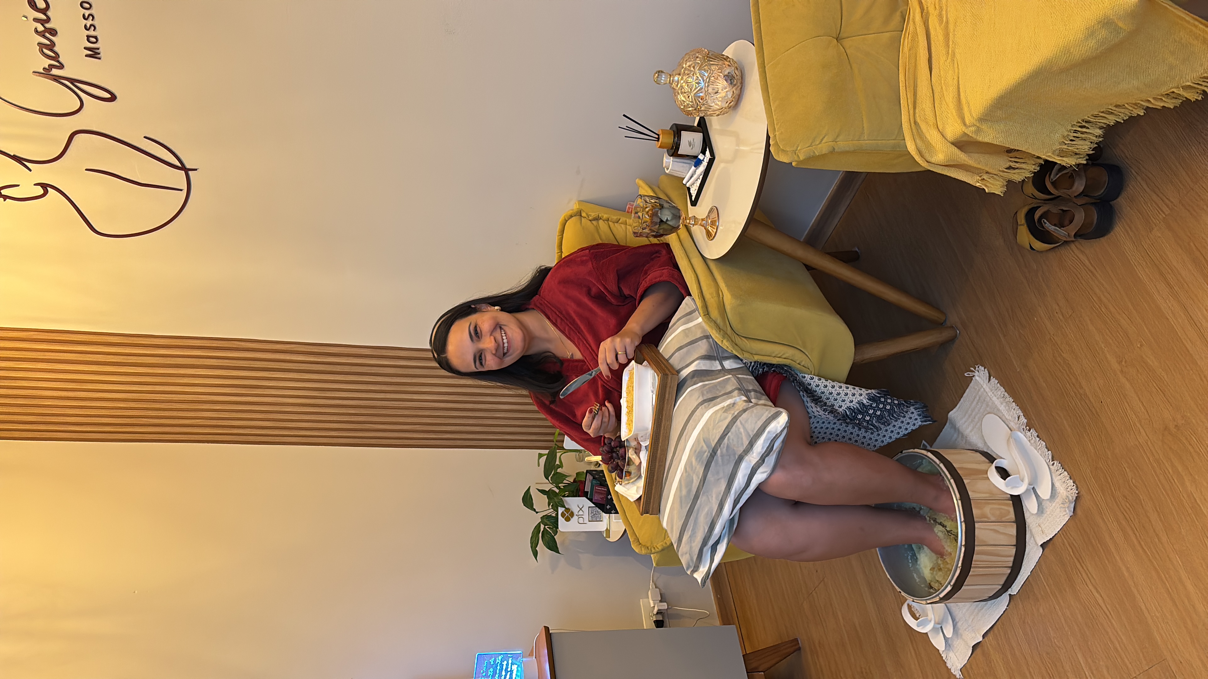 Cliente vivendo a experiência SPA Day